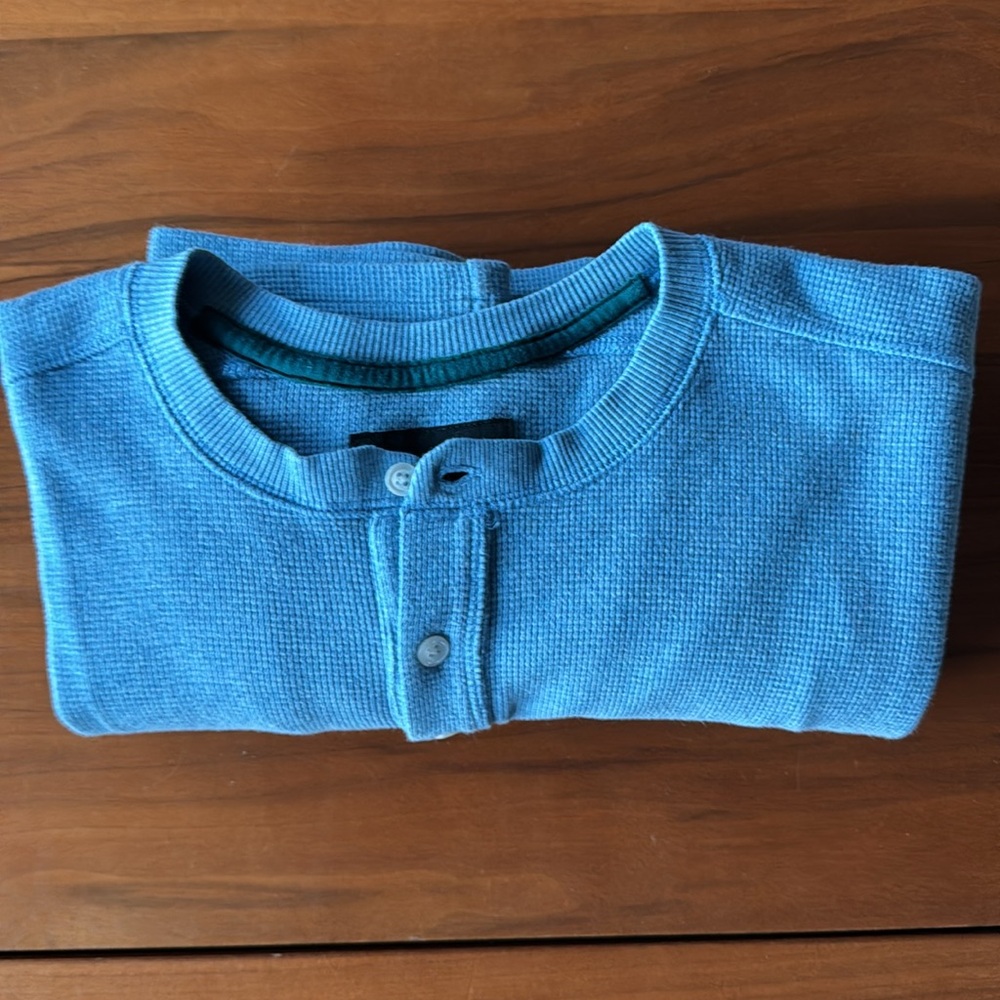 Bonobos Blue Waffle Henley Sweater